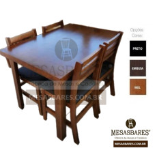 Conjunto de Mesa com 4 Cadeiras para Bares e Restaurantes - Cod: 80525